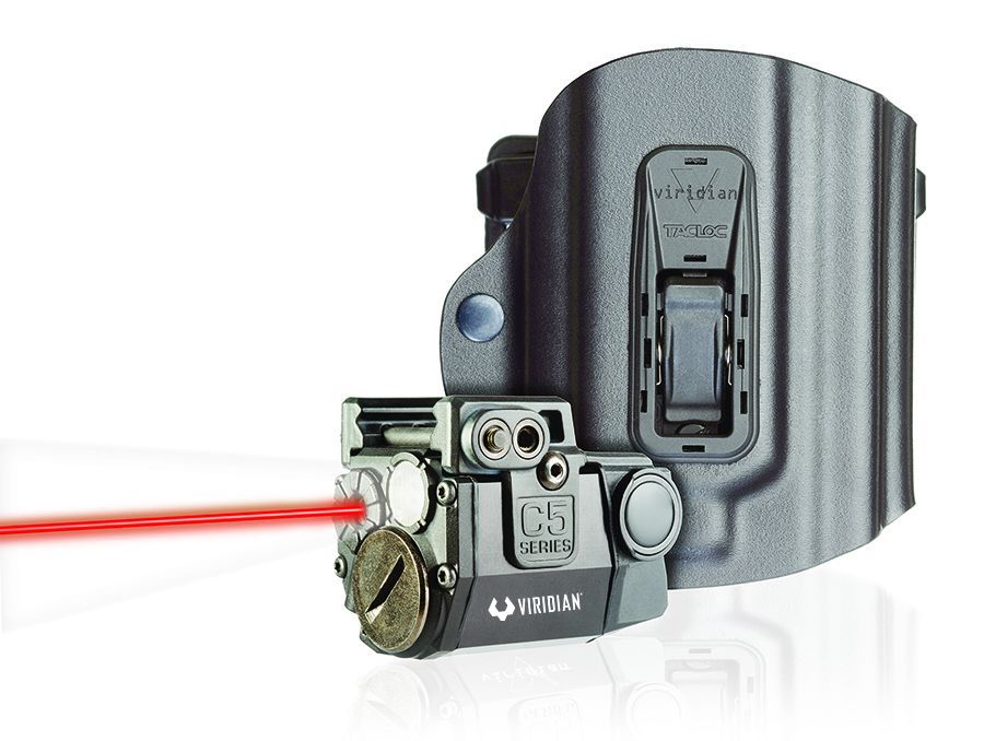 Viridian C5L-R červený laser s taktickou svítilnou + TacLoc pouzdro pro SW MP9/MP40