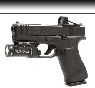 Glock 43X MOS s kolimátorem RMSc Shield Optic a svítilnou Streamlight TLR-7 sub