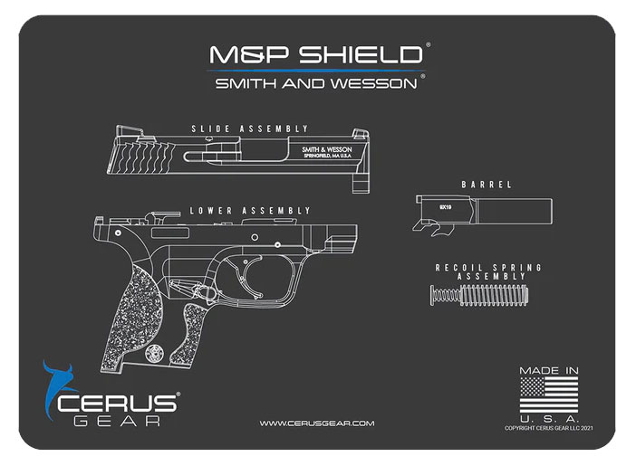 Cerus Gear podložka pro čištění zbraní S&W MP SHIELD, šedá