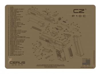 Cerus Gear podložka pro čištění zbraní CZ P10C, béžová