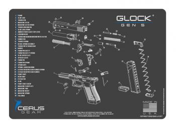 Cerus Gear podložka pro čištění zbraní GLOCK GEN5, šedá