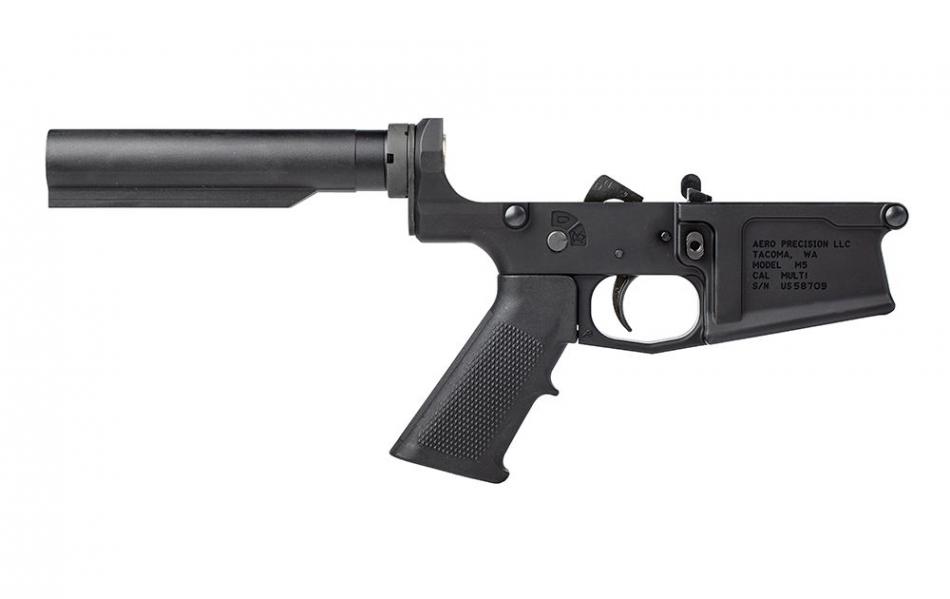 M5 Carbine Complete Lower w/A2 Grip, No Stock - Anodized Black