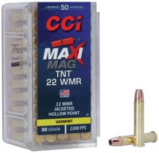 CCI Maxi-Mag TNT JHP .22WMR 1,9g/30GR